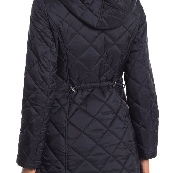 Laundry By Shelli Segal Blue 3/4 Zip Parka Jacket - Picture 3 of 13